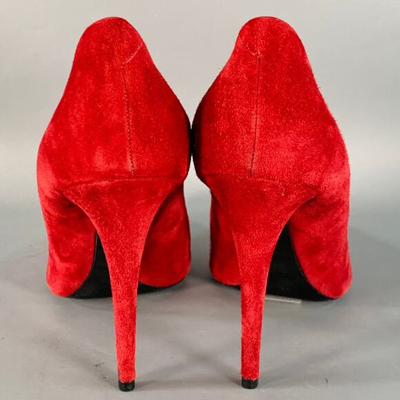 ALEXANDER WANG Size 9 Annika Red Oxblood Suede Pointed Toe Stiletto Pumps - Picture 3 of 9
